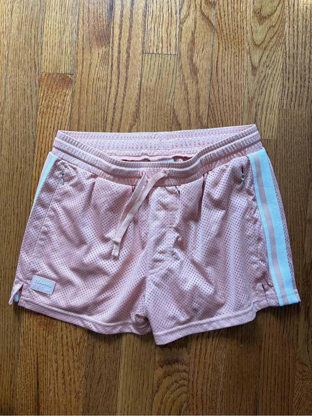 Men's Teamm8 Athletic Mesh Short Inseam Shorts - Pink with Side Stripe